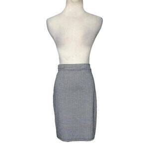 Ambiance Apparel black white houndstooth pull on mini skirt size M